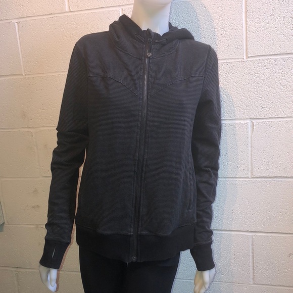 lululemon athletica Tops - Lululemon black&grey hoodie sz8 60671 lululemon athletica Tops - Lululemon black&grey hoodie sz8 60671